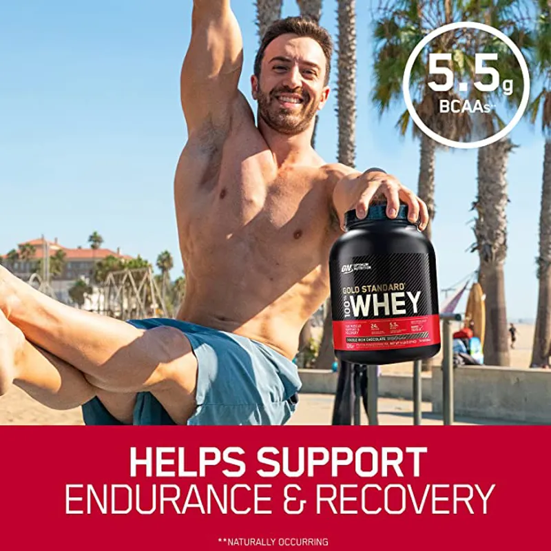 Optimum Nutrition: Gold Standard 100% Whey Protein/5lbs - Vanilla Ice Cream-5