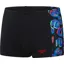 Speedo Boy's Digi Allover Panel Aquashort  13-14 Yrs - Black/Red