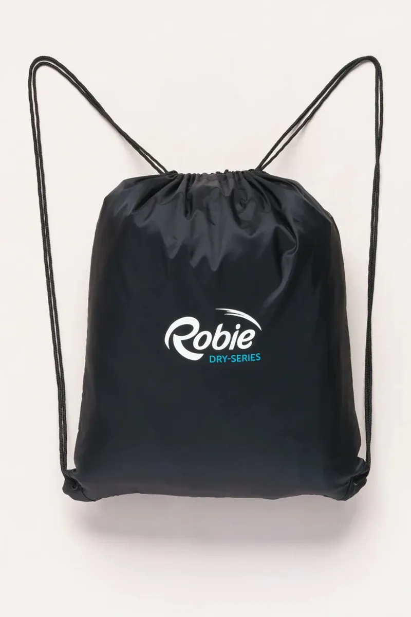 Robie Robes: Dry Series Recycled Long Sleeve Changing Robe - India Ink/Blue Atoll-5