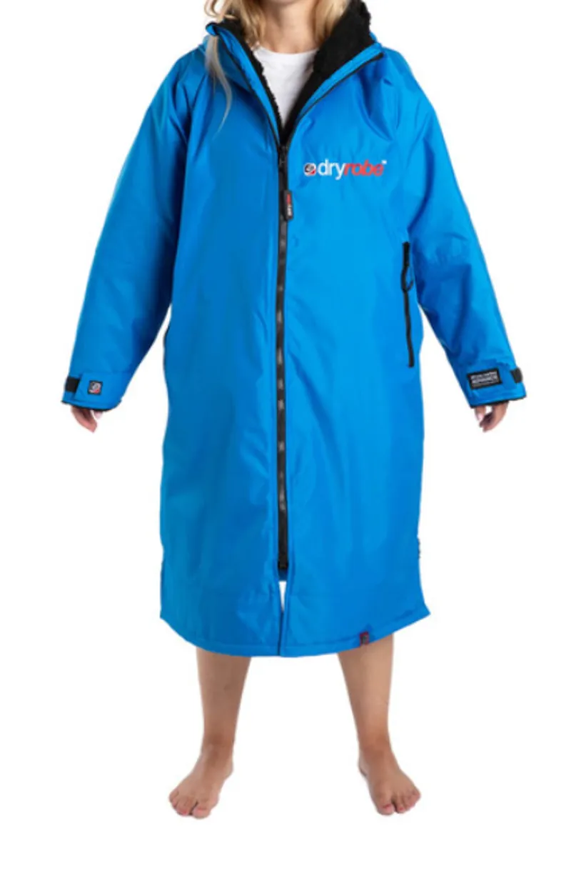 Dryrobe Advance Long Sleeve Change Robe in Medium - Black/Blue 