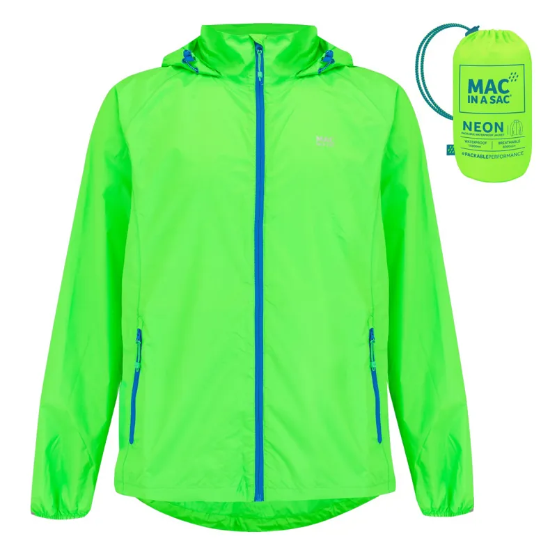 Mac in a Sac Origin 2 Adult Jacket in Neon Green