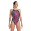 Arena Marbled Lightdrop Back Swimsuit - Navy-Red Multi