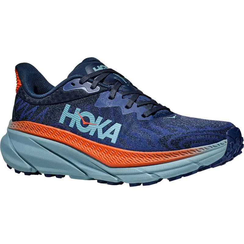Hoka One One Mens  Challenger ATR 7 Running Shoes - Bellwether Blue/Stone Blue