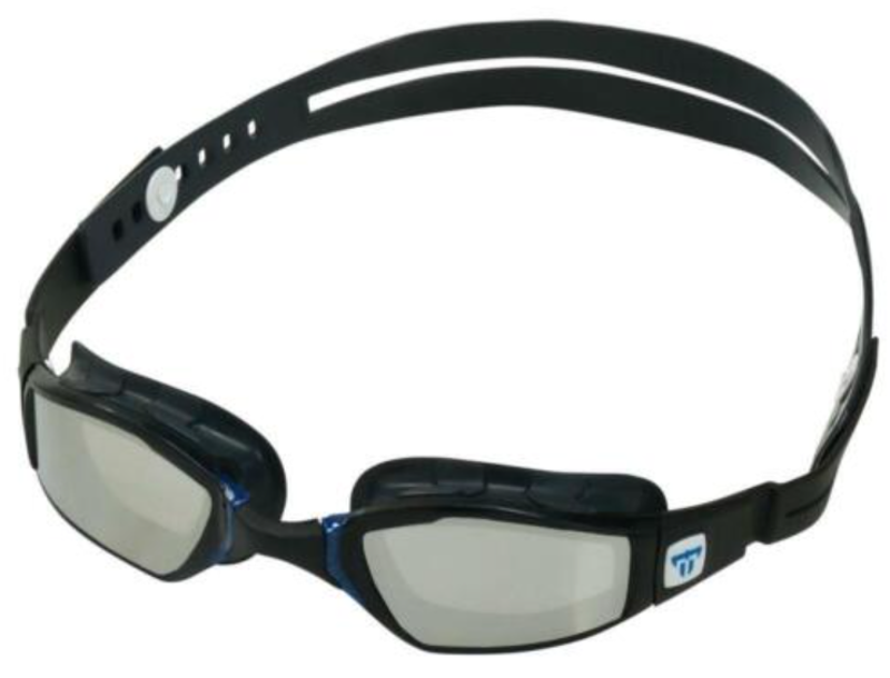 Michael Phelps Ninja Mirrored Goggles - Grey/Blue-1