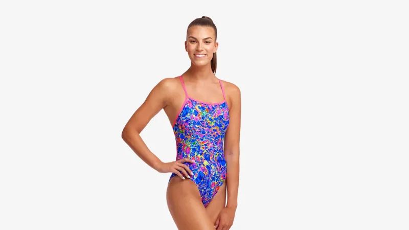 Funkita Ladies Tie Me Tight One-Piece Swimsuit - Oiled Up