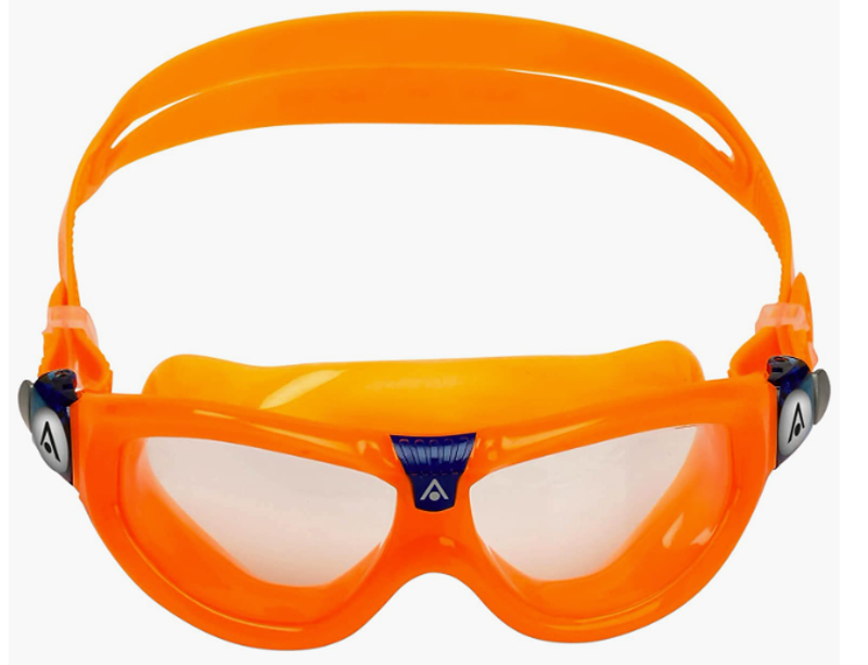 Aqua Sphere Seal Kid 2 Swim Goggles Clear Lens - Orange/Blue -3
