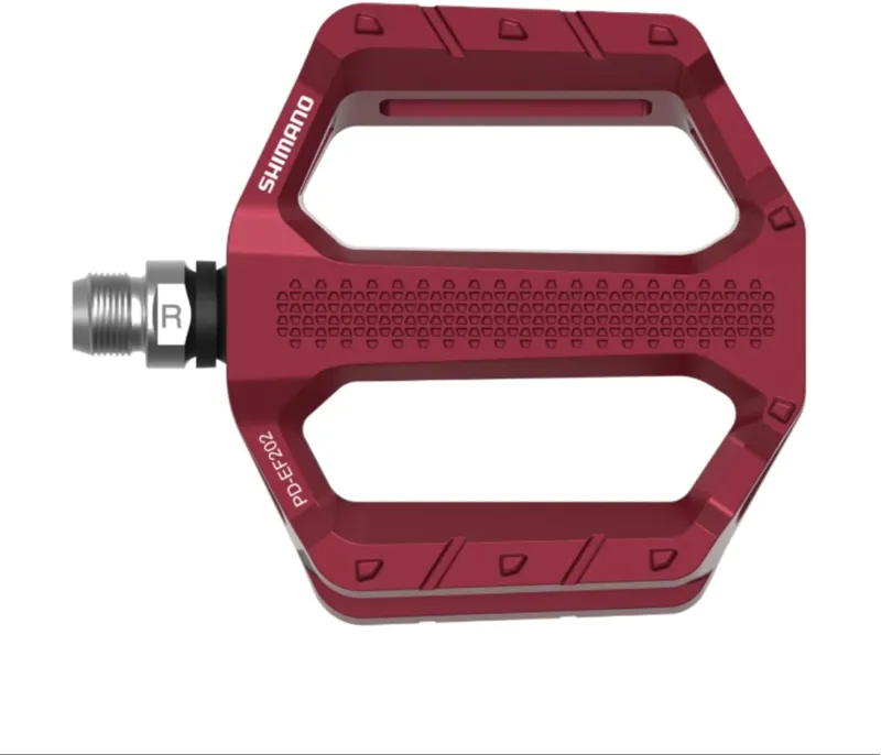 Shimano Pedals PD - EF202 Flat Pedals 9/16 Inches - Red-1
