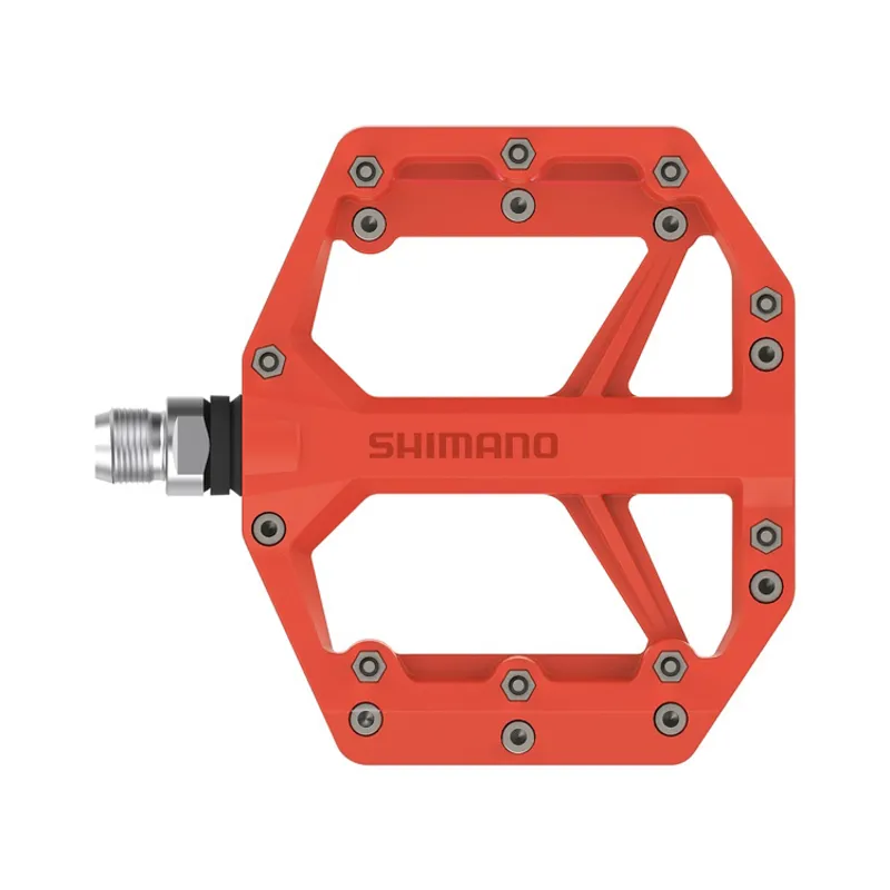 Shimano PD-GR400 Flat Pedal /Pair - Red-1