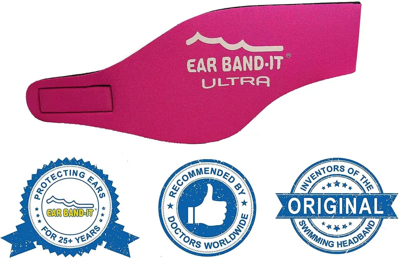 Ear Band-It: Ultra Swimming Headband - Pink-2