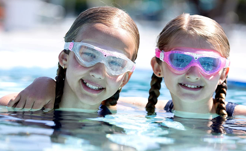 Aquasphere Vista Junior Swim Goggles  Blue Lens - Pink-3
