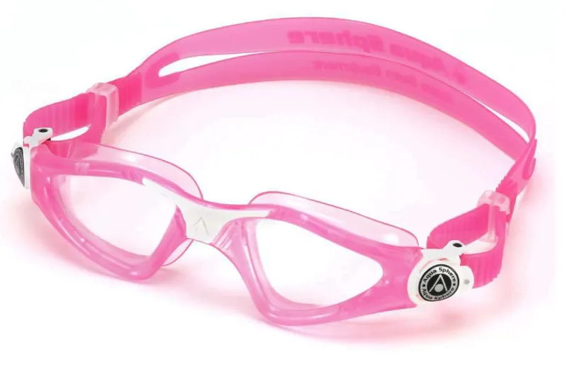 Aqua Sphere Kayenne Junior Swim Goggles Clear Lens - Pink/White-2
