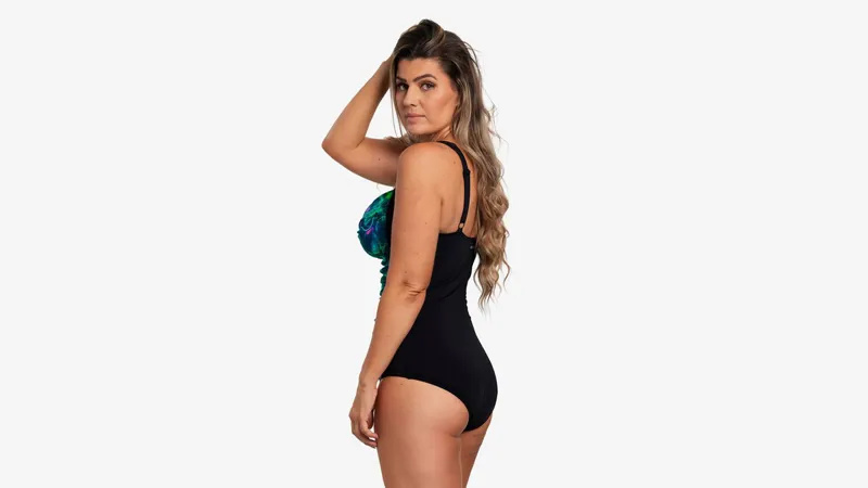 Funkita Ladies Ruched One Piece Swimsuit - Polar Lights-1