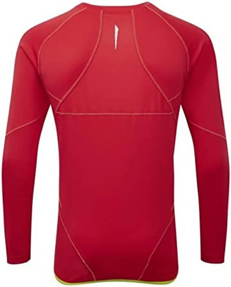 Ronhill Advance L/S Crew Running Top in Size XL - Red/Yellow-1