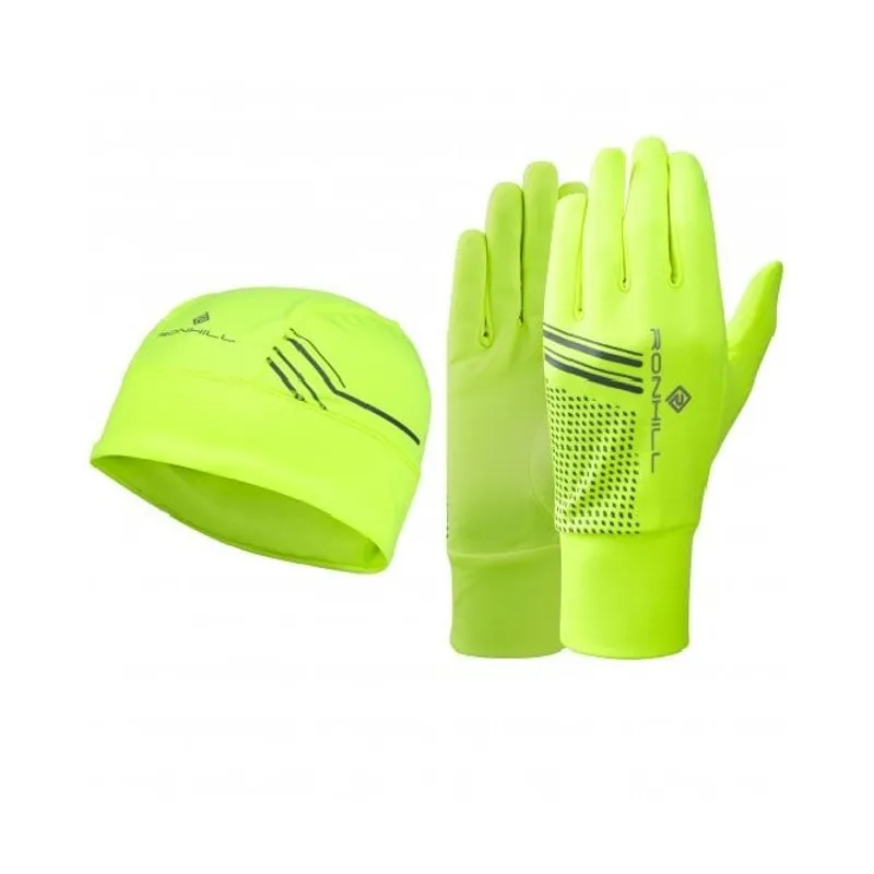 Ronhill Beanie and Glove Set Yellow