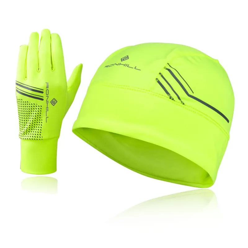 Ronhill Beanie and Glove Set Yellow-1