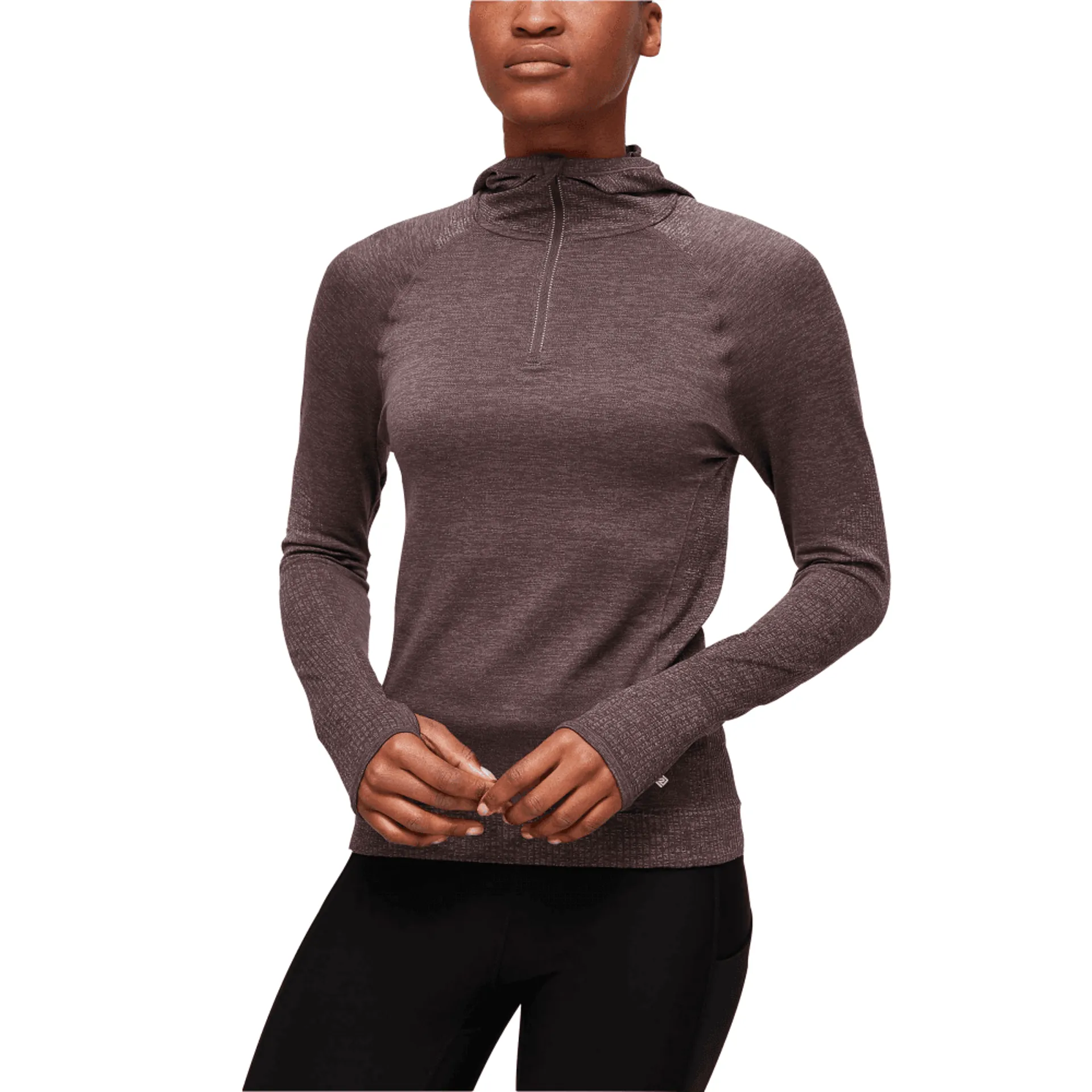 Ronhill Women s Life Seamless Hoodie Cocoa Marl
