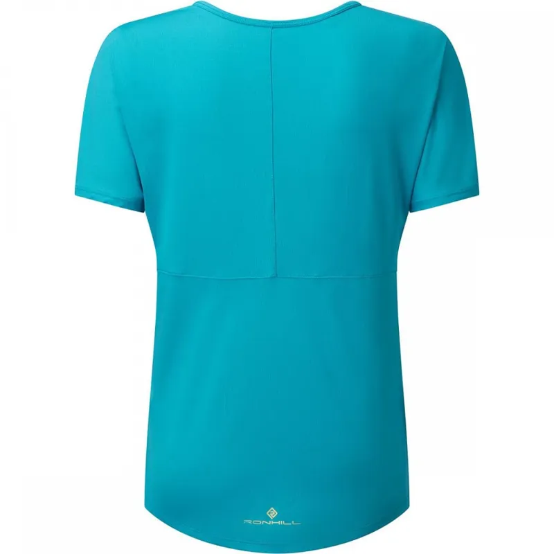 Ronhill Women's Life Wellness Short Sleeve Tee Azure/Lemon-1