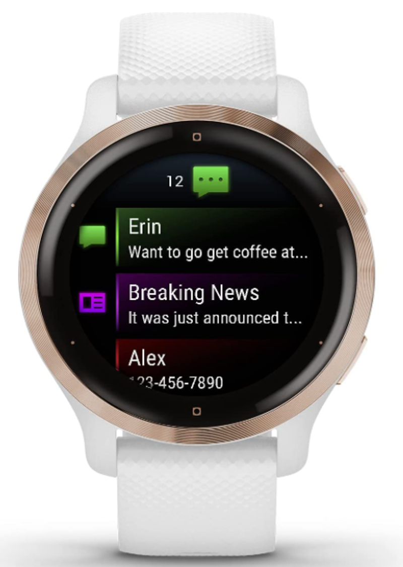 Garmin Venu 2S GPS Smartwatch - Gold/White-1