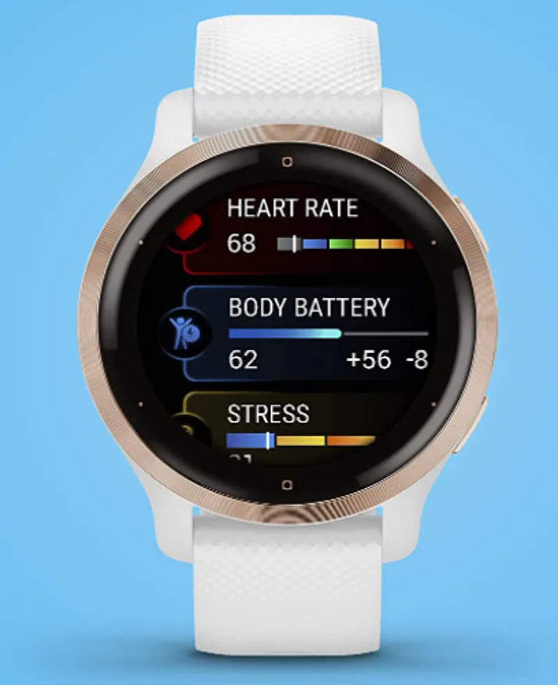 Garmin Venu 2S GPS Smartwatch - Gold/White-2