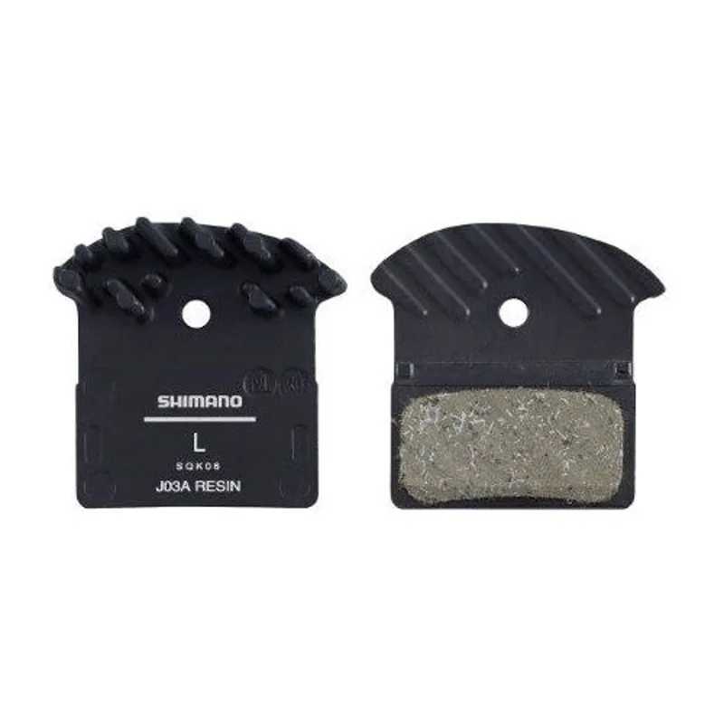 Shimano BRBX Alloy Back Resin Pads and Spg J03Aw/ Fin - Black