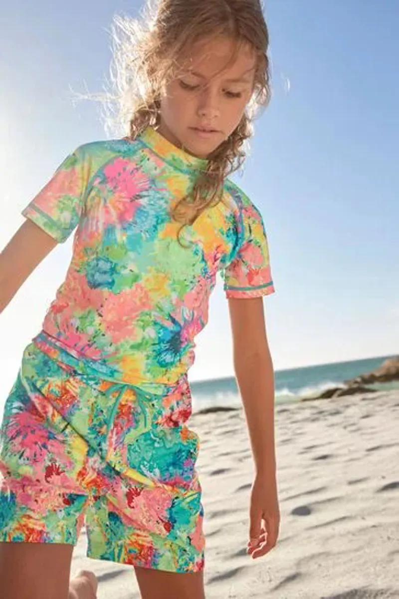 Sola Kids Rash Vest - Blue/Tie dye-3