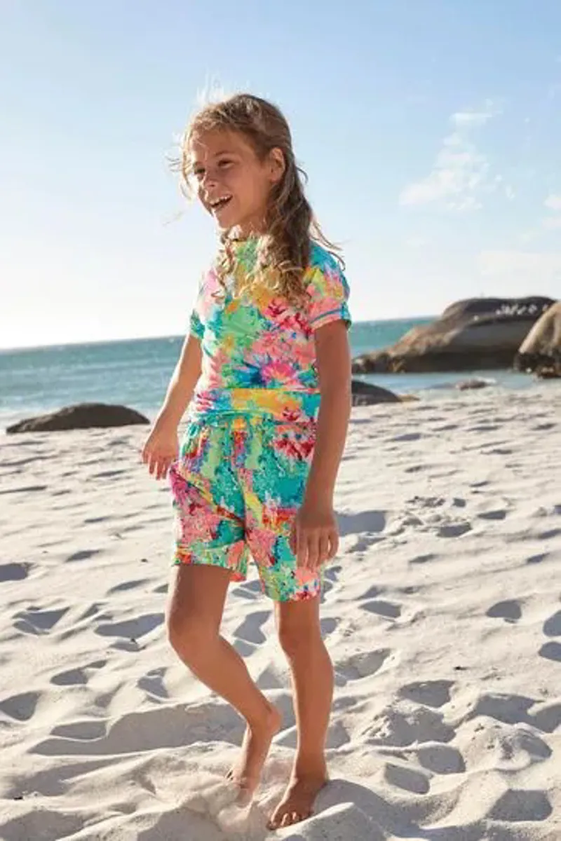 Sola Kids Rash Vest - Blue/Tie dye-2