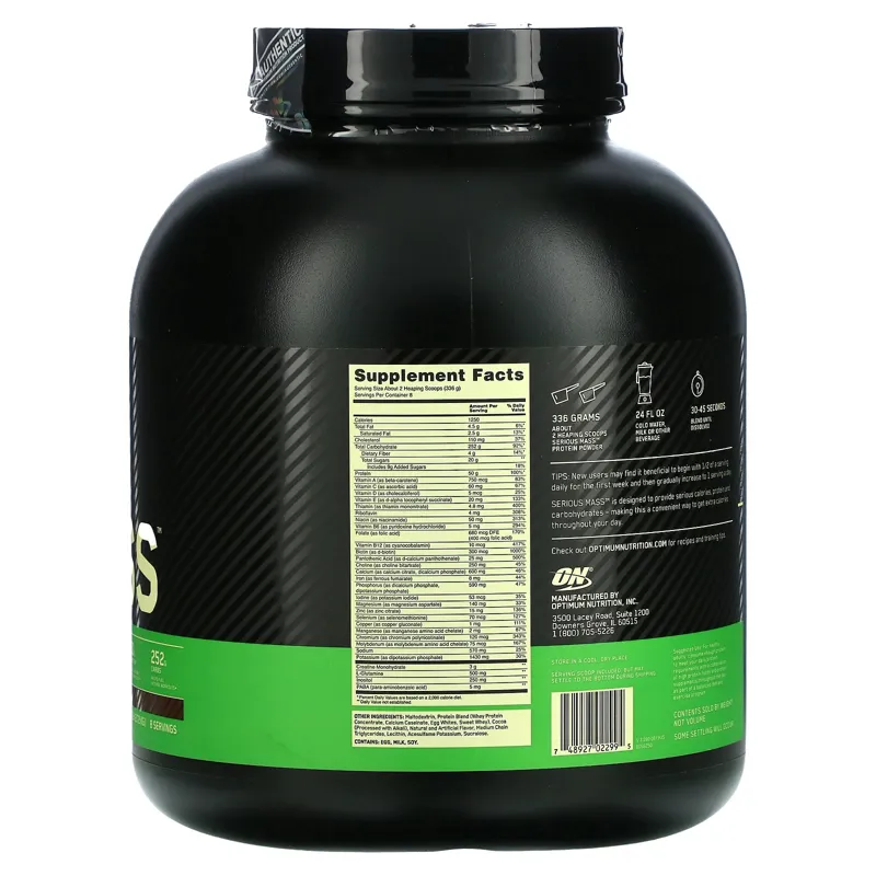 Optimum Nutrition Serious Mass 6 lb/2.72 kg Chocolate-1