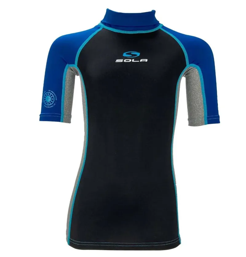 Sola Kids Rash Vest - Navy/Marl-1