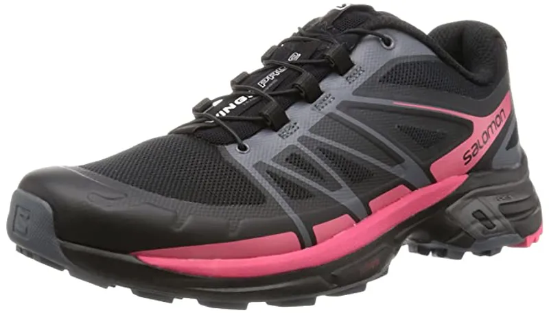 Salomon Women's Wings Pro 2 Running Shoe in Sz UK9.5 - Black/Pink-1
