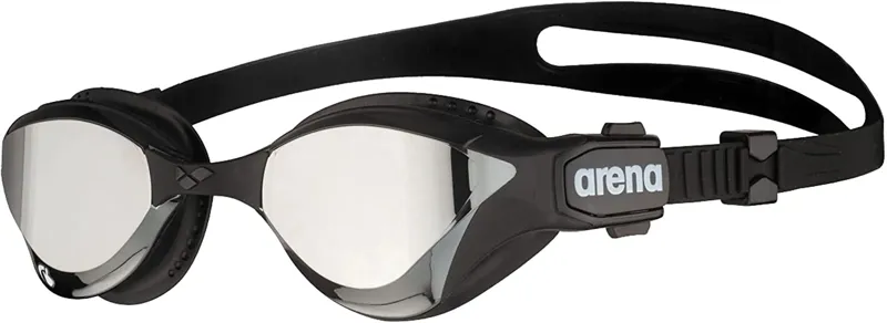Arena Cobra Tri Swipe Mirrored Goggles Silver/Black