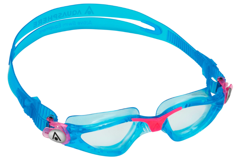 Aquasphere Kayenne Junior Swim Goggles Clear Lens -Turquiose/Pink-2