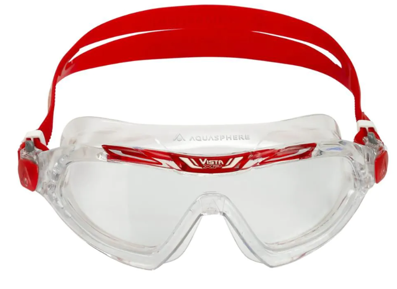 Aquasphere Vista XP Clear Lens Swim Goggles - Red-2