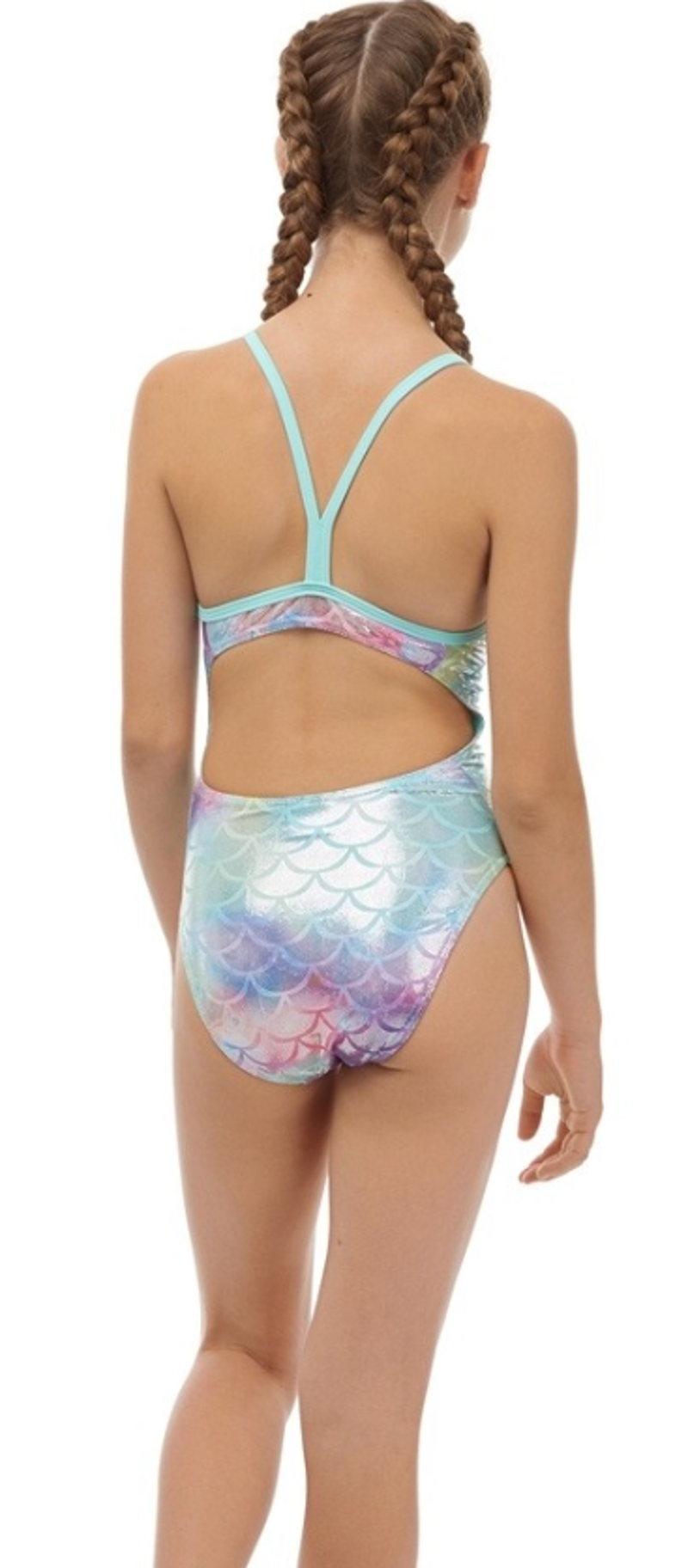 Maru Girls Ariel Fly Back Swimsuit Size 34 - Pink-1