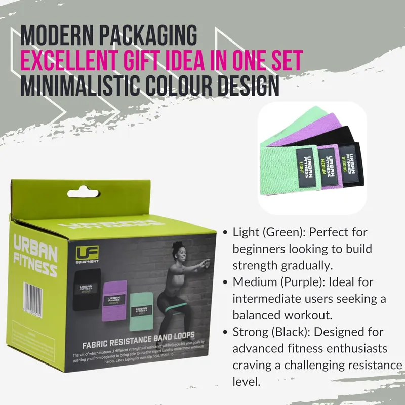 Urban Fitness Equipment UFE: Fabric Resistance Band Loop - 15 Inch-2