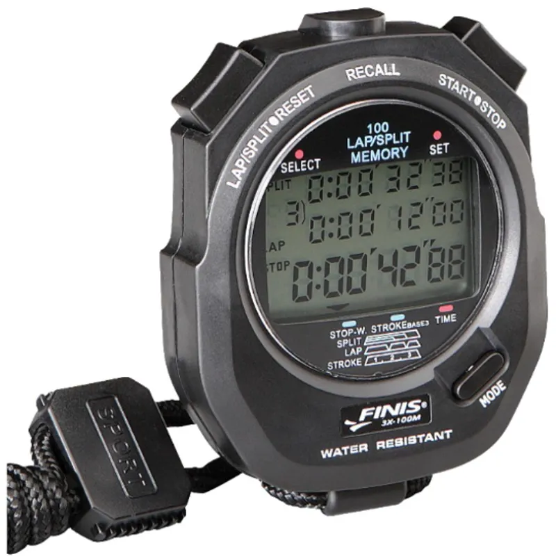 Finis 3X-100M Stopwatch - Black