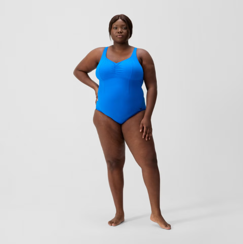 Speedo Womens Shaping AquaNite Swimsuit Plus Size in Lagoon Blue-3