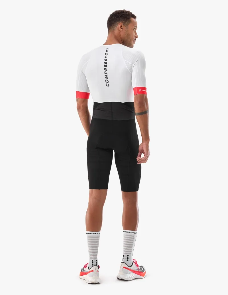 Compressport Men's Stream SS Trisuit - White/Black-1