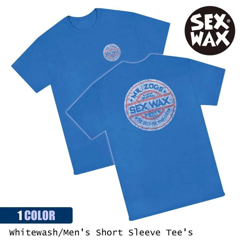 Sexwax: Whitewash Mens T Shirt - Blue-3