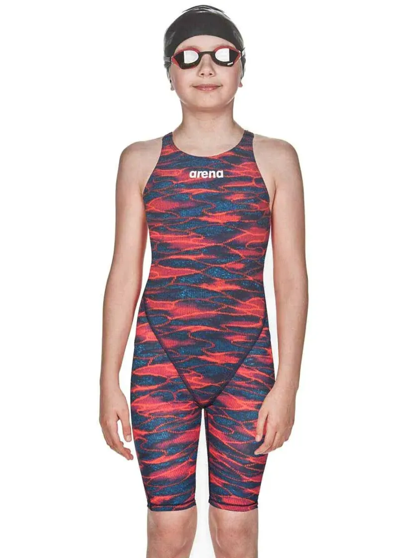 Arena Junior Girls Powerskin ST 2.0 - Blue/Red-2