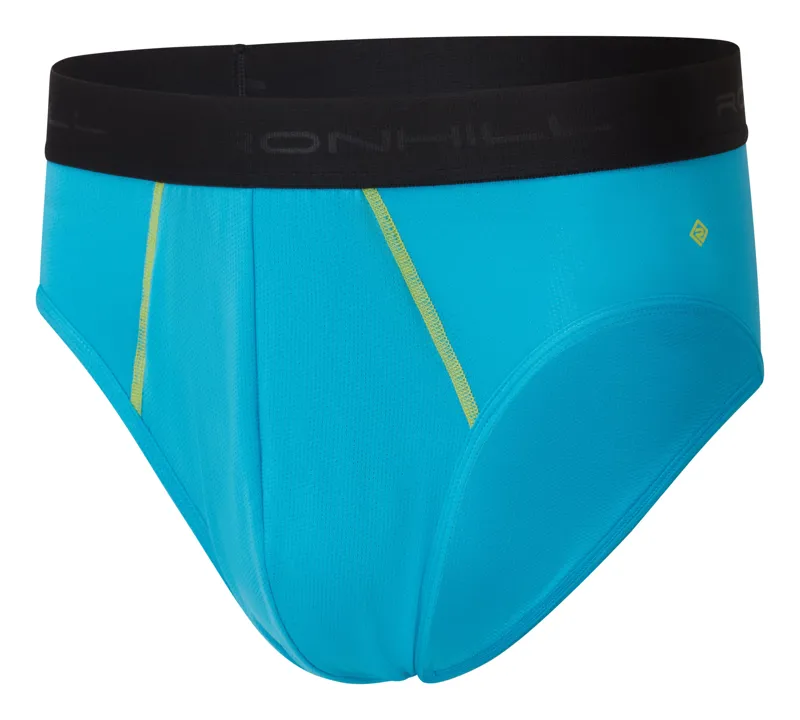 Ronhill Men's Brief Cyan/Acid Lime