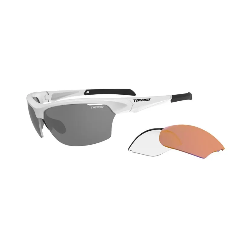 Tifosi Intense Interchangable Lens Sunglasses - White-2