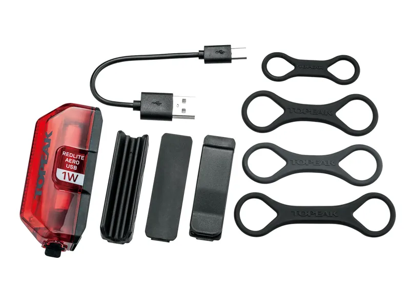 Topeak: Redlite Aero 1W USB Rear Light - Red/Black-2