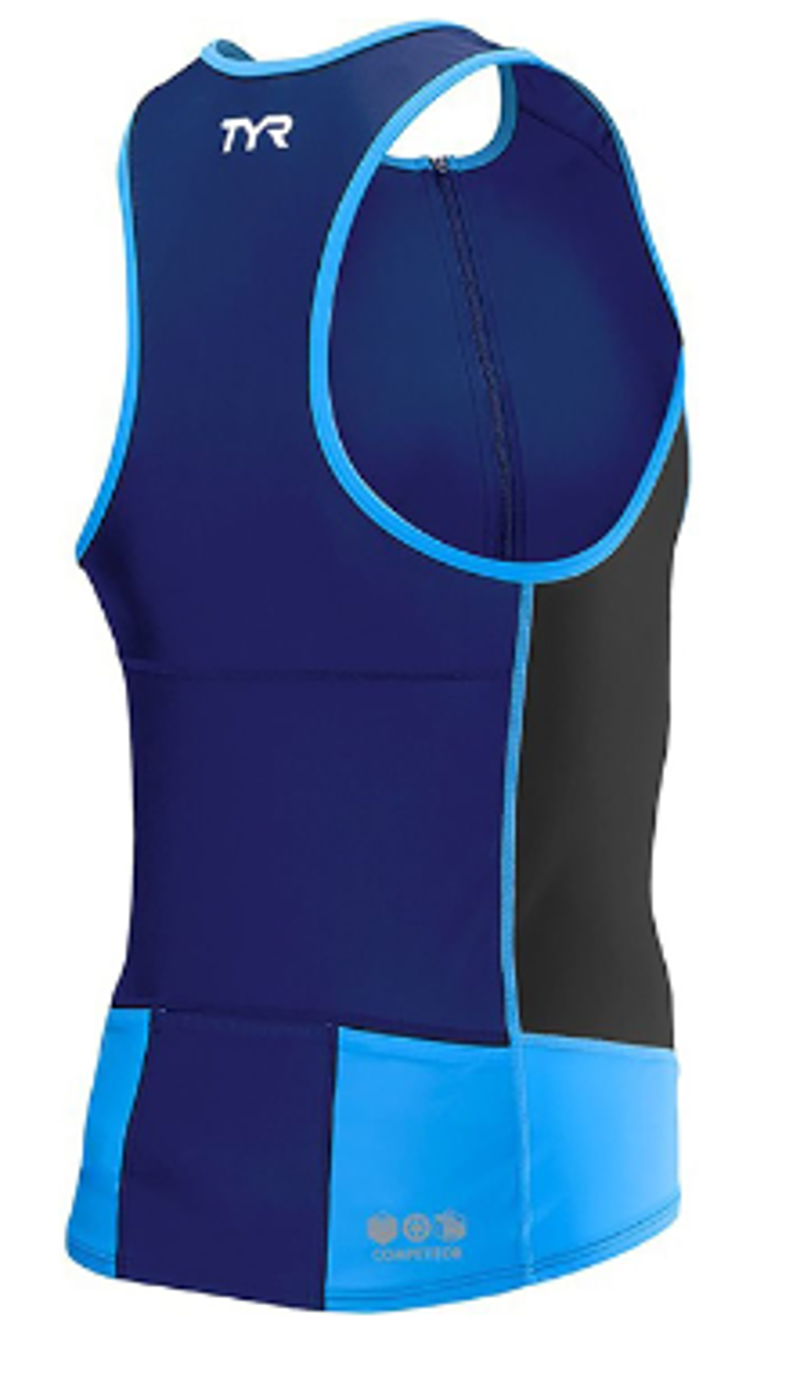 Tyr Men's Competitor Tri Tank Blue/Black-1