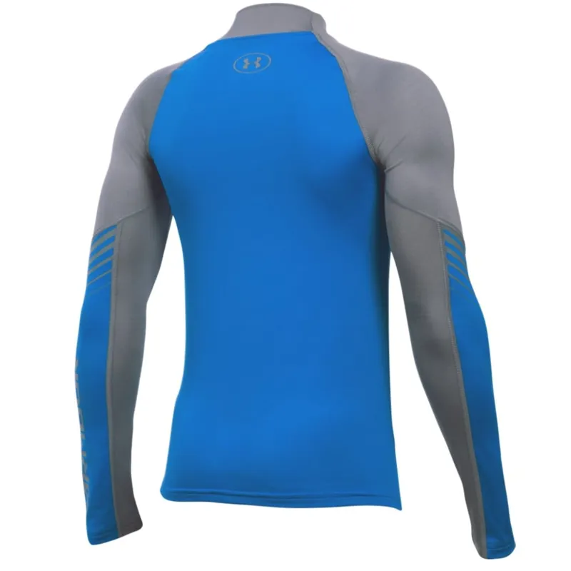 Under Armour Boys' UA ColdGear Armour Up Mock Blue-1
