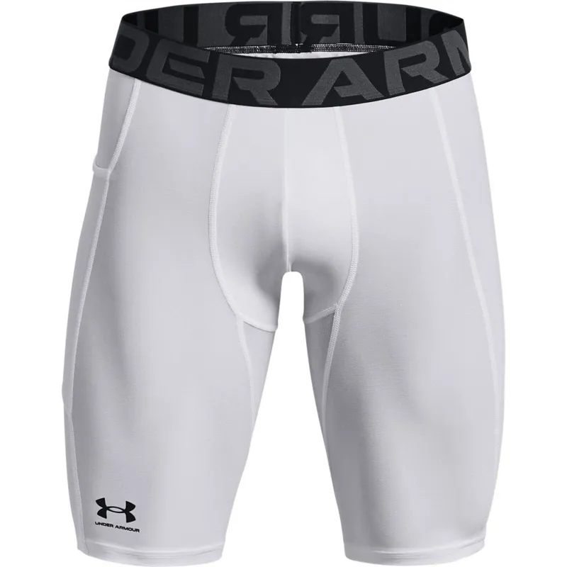 Under Armour Men's HeatGear Pocket Long Shorts White S