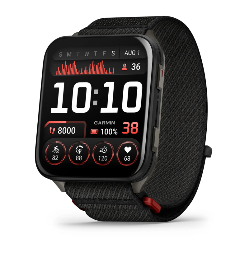 Garmin Venu X1 Black with Slate Titanium Caseback and Black ComfortFit Nylon Band