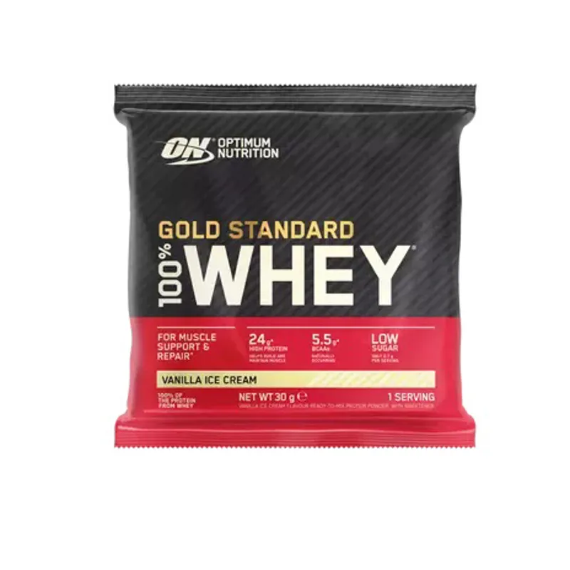 Optimum Nutrition: 100% Whey Gold Sachet/1 Sachet 30 grams - Vanilla Ice Cream