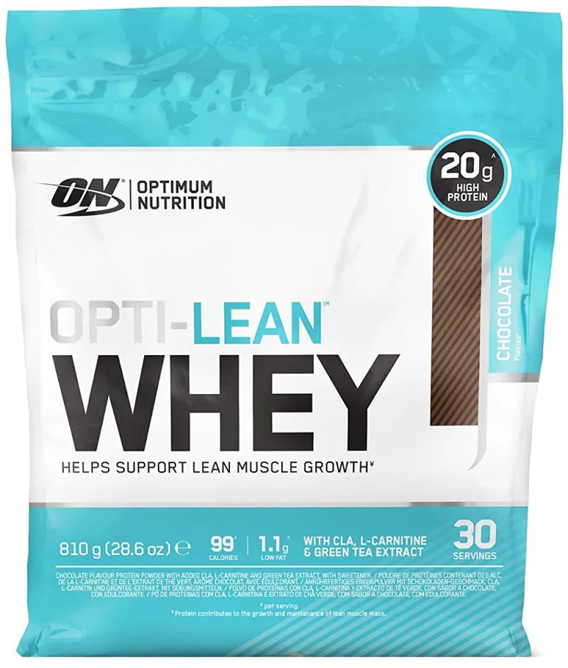 Optimum Nutrition:  Opti-Lean Diet Whey Protein Powder 30 Servings: Approx 810g - Chocolate