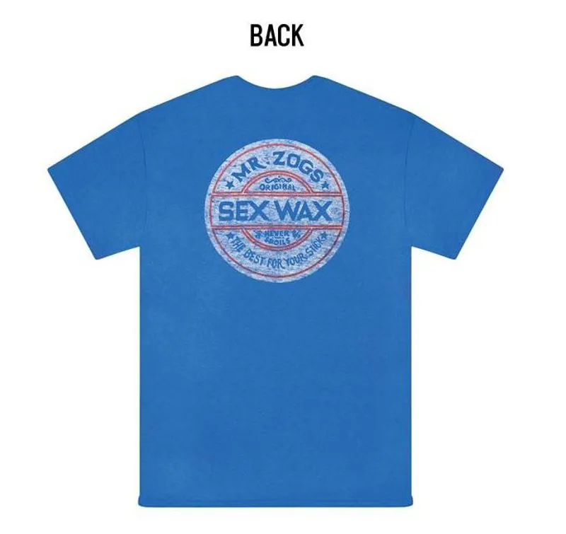 Sexwax: Whitewash Mens T Shirt - Blue-2