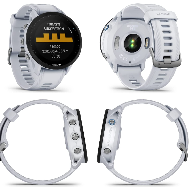 Garmin Forerunner 955 GPS Running Smartwatch - White-1
